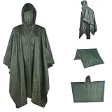 A-MORE Waterproof Raincoat Rain Poncho Lightweight Ripstop Hooded Picnic MatRain Fly Backpack Cover