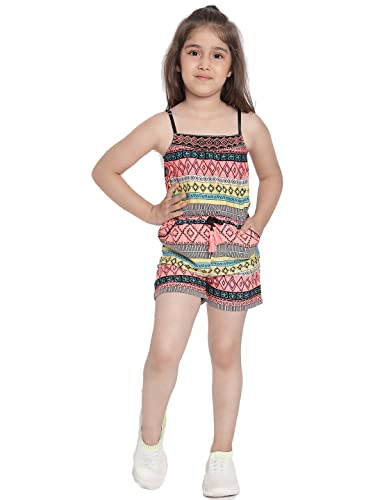 Image of Nautinati Girls Strappy Colourful Jumpsuit | Age 4-8 Years