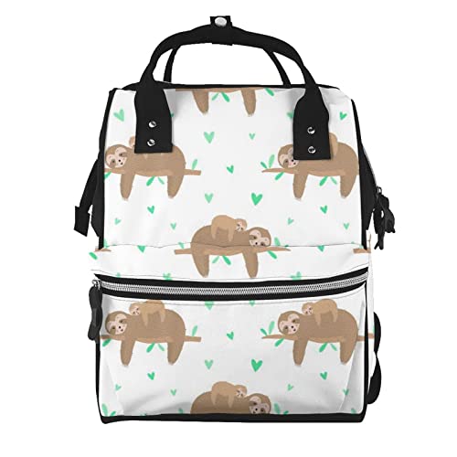 QGGHNISD Faultier Mumien-Rucksack Wickeltasche