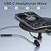 USB C Kopfhörer mit Kabel für iPhone 17 Air 16 16e 15 Pro Max Plus, Typ C In Ear Kopfhörer mit Mikrofon Ohrhörer USB C für Samsmung Galaxy S25 Ultra S24 S23 FE S22 S21 A16 A17 A35 A36 A54 A55 A56 5G
