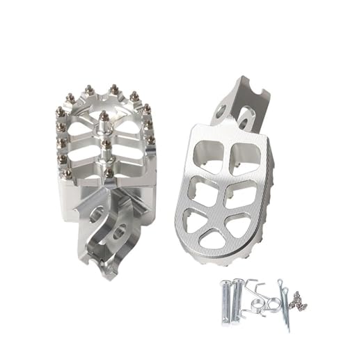 Para CRF150R Para CRF 150R 150 R 2007-2019 2020 2021 2022 2023 Accesorios De Motocicleta Reposapiés Pedales Placa Estriberas Moto(Plata)
