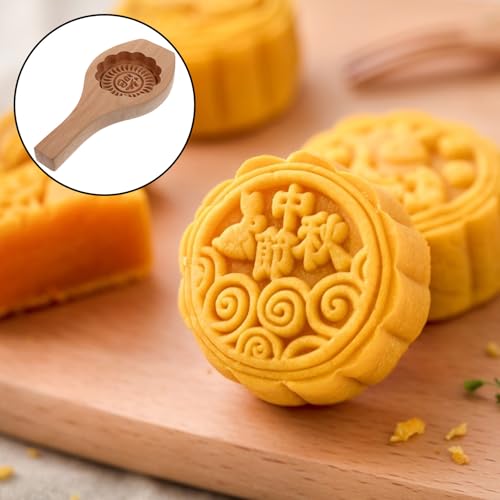 Molde de madera para pastel de luna forma floral miniatura 5
