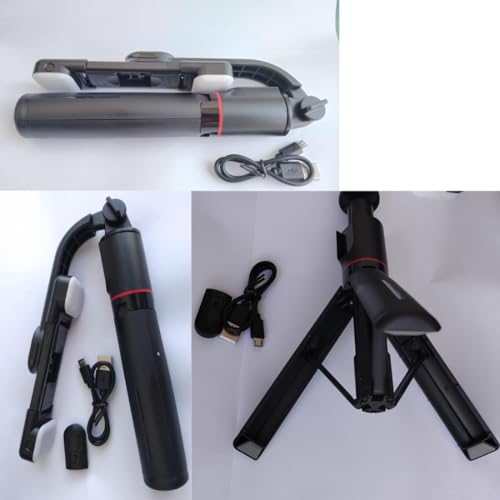 Bastão Tripé Pau de Selfie Celular 1,10mt Iluminação Led Dupla - Branco RMb