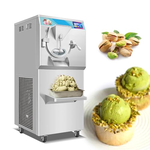 Kolice Commercial Heavy Duty Italy Gelato Hard Ice Cream Machine with Stainless Steel Strong Door, Italian Water Ice Machine, Street Food Machine- 23-27gallon/hour-ETL