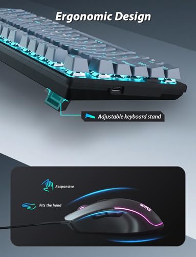 Teclado Mecánico Gamer KB-6301 Con Mouse y Cable USB-C miniatura 6