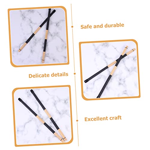 Set de 3 pares de baquetas duraderas para batería negras miniatura 5
