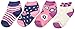 Stride Rite Girls' 4 Pack Black And White Floral Qtrs