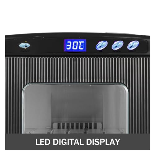 Incubadora de huevos de reptiles, 25 L, control de temperatura de 5 °C a 60 °C, con termostato de calefacción y refrigeración, iluminación LED para camaleones, lagartijas y tortugas