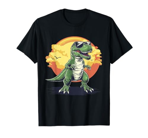 Trex Dinosaur Dino Wearing Sunglasses Funny Graphic T-Shirt