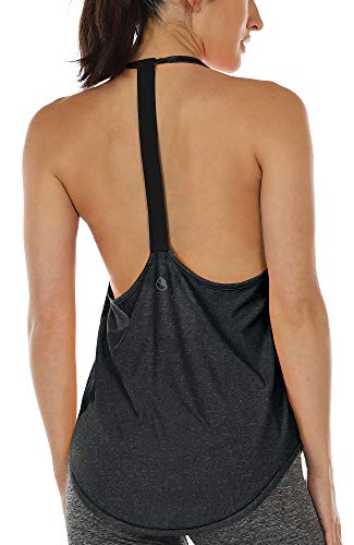 Image of icyzone Workout Tank Tops for Women - Athletic Yoga Tops, T-Back Running Tank Top(Pack of 2)