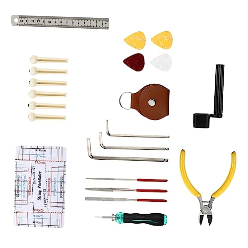 Vaguelly 24個ギター ユニコール 修理 メンテナンスツール 収納バッグ付き 紛失防止 耐摩耗性設計 弦交換 お手入れ 部品交換対応