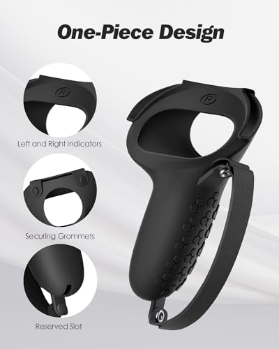 SUPERUS Controller Grips Cover for Oculus Quest 2, Anti-Slip Texture - VR Accessories Compatible with Meta Quest 2, Silicone Controller Grips Cover with Adjustable Knuckle Straps - Image 5