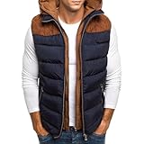 doudoune légère femme capuche bleu marine Design haut de gamme : design élégant en bloc de couleurs avec empiècements d'épaule matelassés marron et capuche orange assortie pour un style d'hiver contemporain.