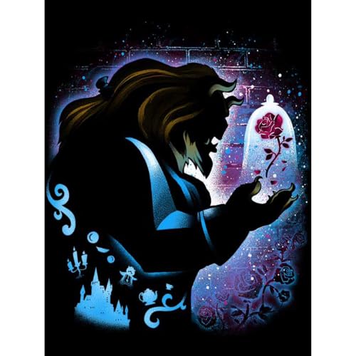 GemZono Cartoon Diamond Art Kits for Adults,Diamond Painting Kits for Adults Beginner,5D DIY Full Round Drill Diamond Dots Paintings for Home Wall Decor Gift 12X16inch