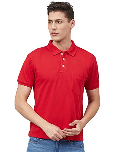 Image of CHKOKKO Men's Polo Cotton Regular Fit Half Sleeves T-Shirt with Pocket