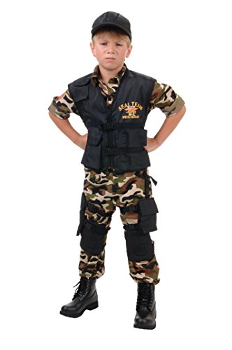 UNDERWRAPS Big Boy's Kids Seal Team Deluxe Costume - Medium Childrens Costume, camo/Black, Medium