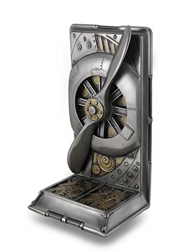 Steampunk Metallic Steel/Brass Finished Plane Propeller Single Bookend