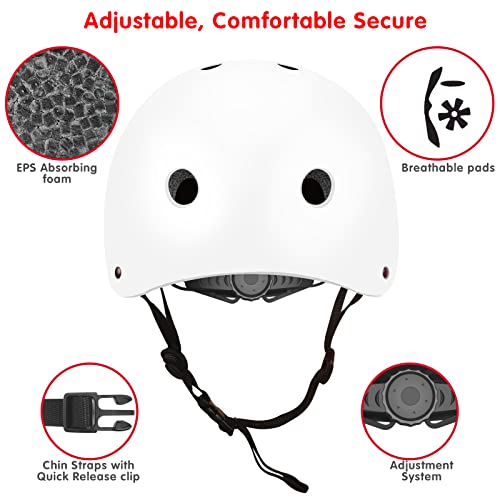 Kids Bike Helmet,Adjustable From Toddler To Youth Extreme Sports Safety Protective Helmet For Mountain Bike Skateboard Skating Bmx Bicycle And Scooter #TOP2