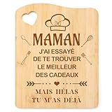 Tulolvae Cadeau Fete des Meres, Planche à Découper en Bambou Cadeau Fête des Mères pour Maman, Idée Original Anniversaire Noel Saint Valentin Cadeaux pour Belle Maman Femme