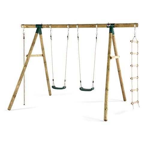 Plum Gibbon Wooden Garden Swing and Climbing Set Cover
