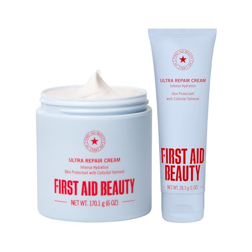 First Aid Beauty Ultra Repair Cream, Intense Hydration Face & Body Moisturizer with Colloidal...