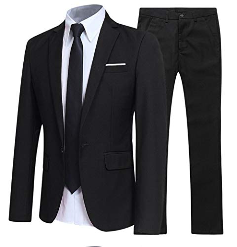 Traje de Hombre Traje Informal de Negocios de Dos Piezas Traje de...