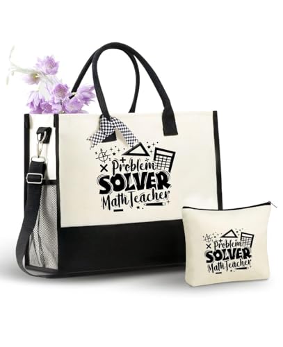 Bolsa Tote de Lona para Maestras de Matemáticas miniatura 1