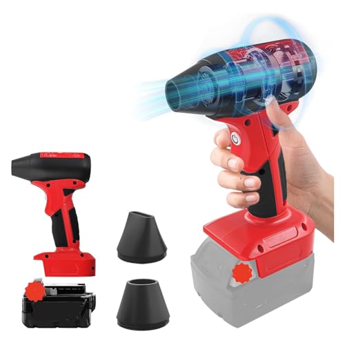 Jet Fan Mini Blower，130000 RPM Cordless Air Duster Comaptible with Milwaukee M18 18V Batteries with 4-Speed Control for Car Dust Cleaning, Outdoors BBQ Leaf Cleaning, Sofa's Pet Hair Cleaning