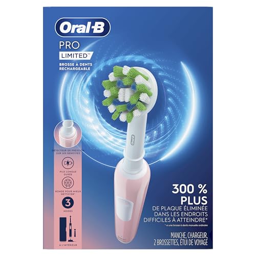 Image of Oral-B Pro Limited Electric Toothbrush with (2) Brush Heads, Rechargeable, Pink