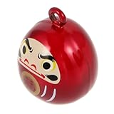 [CVUTOVO] 招福開運ダルマ銅製ベルペンダント 鈴キーホルダー チャーム 音色穏やかで変形しにくい伝統工芸品 幸運を呼ぶシンプルデザイン