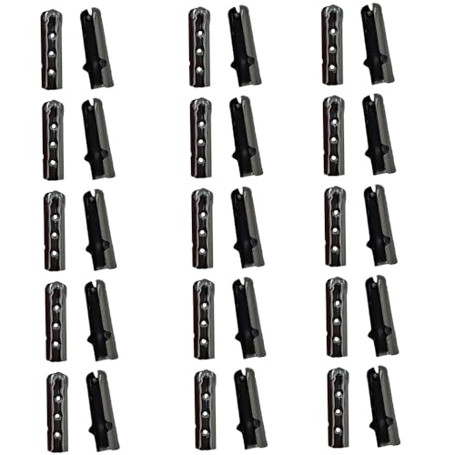 15PCS Aglets for Shoelaces 4x18mm Gun Black Metal Shoe Lace Tips End Caps for Sneaker Repair Replacement and Shoelace Ends for Hoodies Drawstrings DIY Decorative Projects