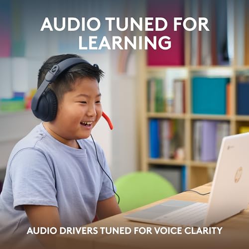 Image of Logitech Zone Learn On-Ear Wired Headsets for Learners, Comfortable and Adjustable fit for Kids, Replaceable Accessories, Mic, 3.5mm AUX for Windows /macOS /iPadOS /Android /Mobile