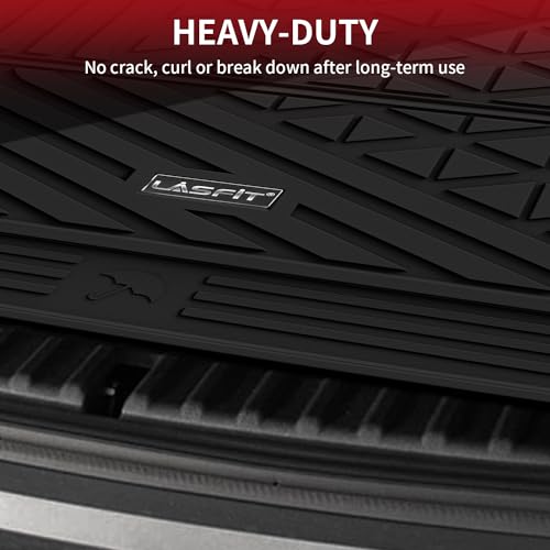 Image of LASFIT Cargo Mat for BMW iX 2022-2026 xDrive45 xDrive50 xDrive60 M60 M70 | All Weather TPE Custom Fit Cargo Trunk Mat Liner Accessories, Black