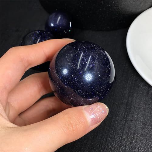 Esfera de arenisca azul de 42mm para decoracion Feng Shui 5