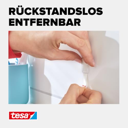 tesa Powerstrips Haken Large ECKIG - Weiß - 2 kg Halteleistung – Ansicht 6