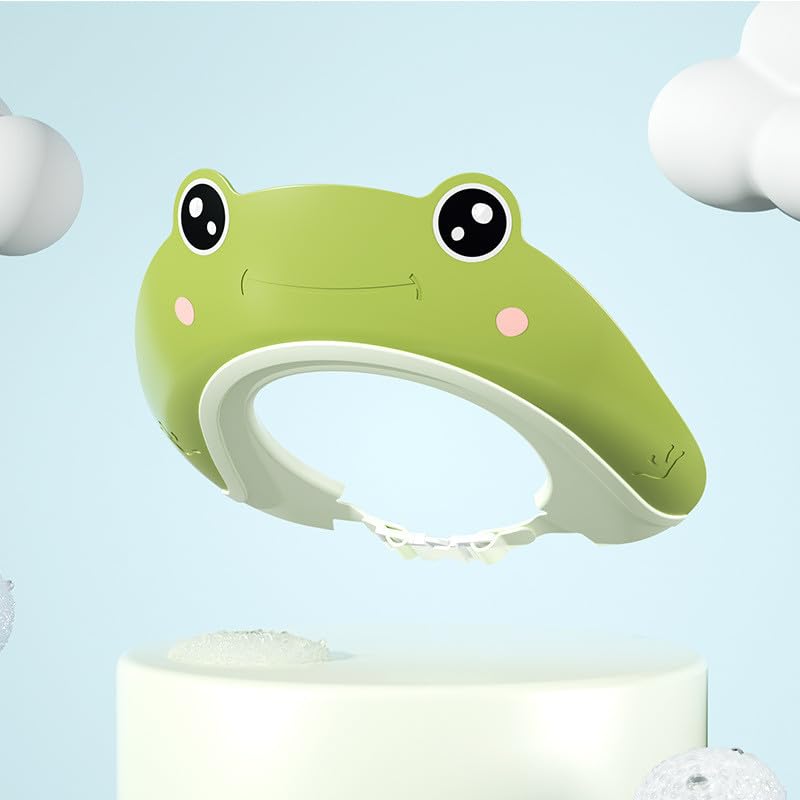 Generic Frog-shaped shower cap for baby (green)
