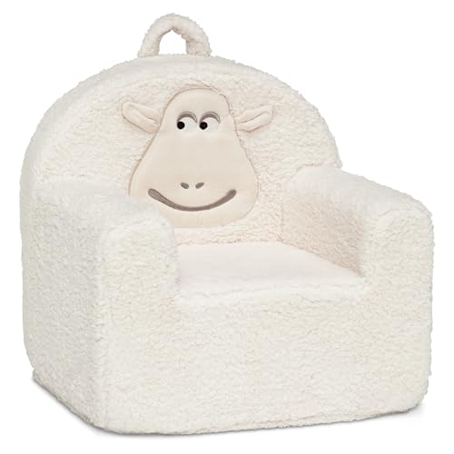 Delta Children - Serta Counting Sheep Kids Sherpa Foam Chair, Cream - image 8