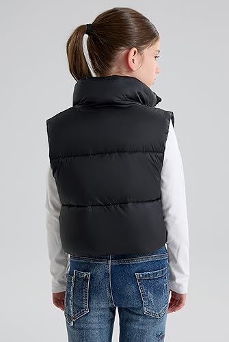SOLOCOTE Girls Puffy Vest Coat Water-Resistant Warm Winter Sleeveless Kids Jacket for 4-14 Years2