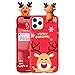 ZhuoFan Cover iPhone Xs Max, Custodia Silicone con Disegni Ultra Slim TPU Morbido Antiurto Christmas Cartoon Pattern con Bambola Bumper Case Protettiva per iPhone Xs Max, 03