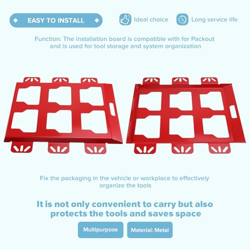 Boîtes à outils suspendues avec ce support mural rouge robuste - 5