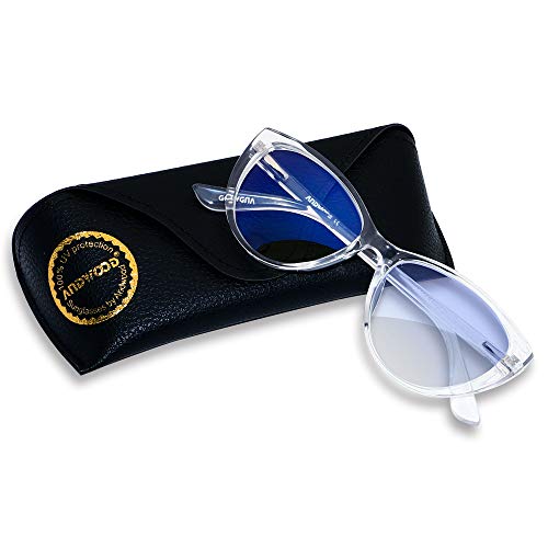 Image of ANDWOOD Blue Light Blocking Glasses Women Bluelight Blocker Computer Cateye Clear Cat Eye Eyeglasses Frame AR003