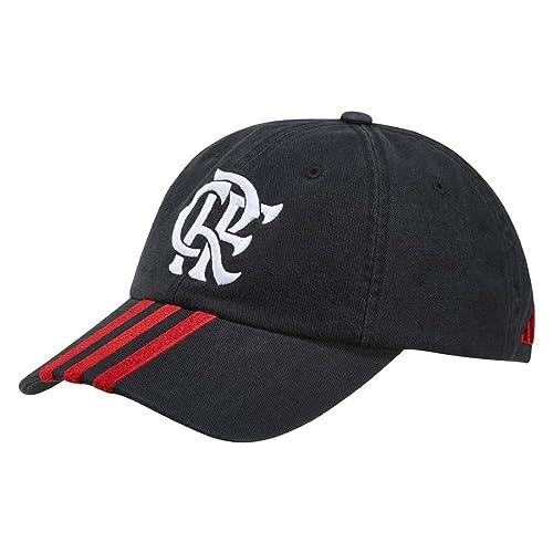 Boné Adidas Flamengo CRF Dad Aba Curva Preto
