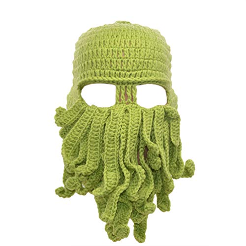 Stylische Unisex-Strickmütze Oktopus-Beanie winddichte Skimaske Hut Kappe...