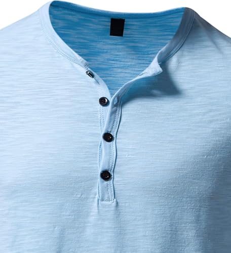 Image of Men's Fashion Henley Neck Half Sleeve T-Shirts