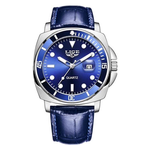 Image of LIGE Mens Roulette Wheel Watches Casino Themed Quartz Analog Watch 3ATM Waterproof Glowing Man Wrist Watches