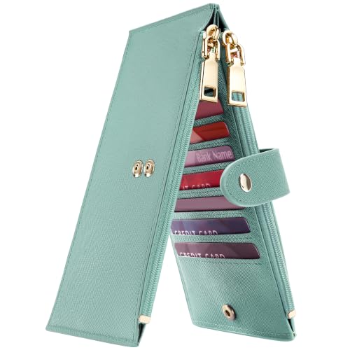Image of Travelambo RFID Wallet Women Large Size Bifold Multi Card Wallet Case with Zipper Pocke Credit Card Holder for Women