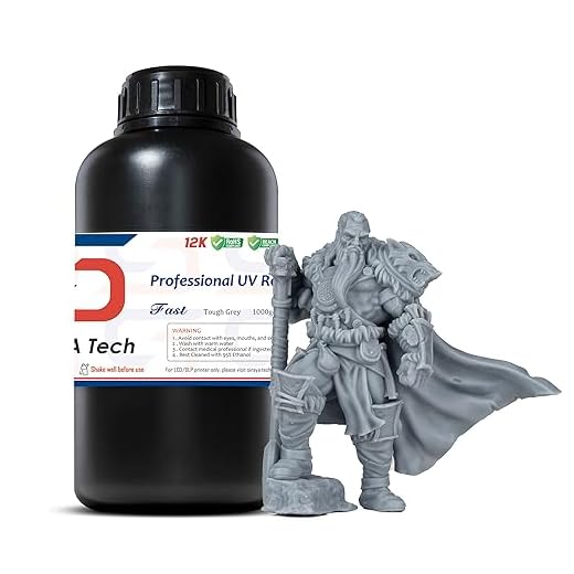 Siraya Tech Fast Resina ABS-Like para Impresora 3D, Tough Grey, Durabilidad Mejorada, Alta Resistencia al Impacto, Acabado Suave, Ideal para Impresoras 3D 4K/8K/12K LCD DLP SLA - 1kg