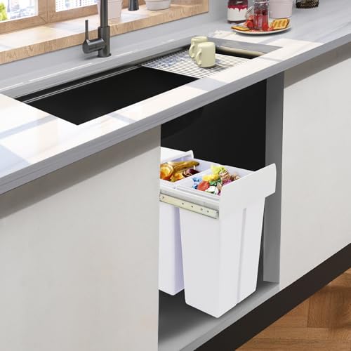 Caneca de basura doble deslizable para cocina 30L miniatura 4
