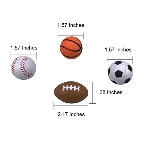 Mini Foam Sports Ball For Kids, Mini Soccer Ball ,Basketball, Football, Baseball 24 Counts By Shxstore #TOP1