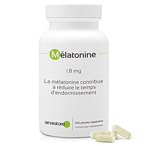 MÉLATONINE * 1.8 mg / 120 doses * Sommeil * (1 dose = 2 gélules) * pour réduire le temps d’endormissement.